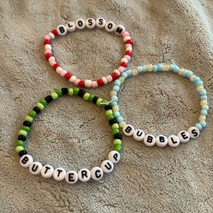 Handmade powepuff girls bracelet